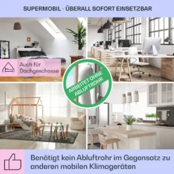 Klarstein Mobiles Klimagerät Ohne Abluftschlauch - Luftkühler Mit Wasser Ventilator Luftbefeuchter Lufreiniger Funktion - 7L Wassertank - Air Cooler Klimaanlage Mobil Mit Fernbedienung - Schwarz -Kaufland Verkäufe de045115288ed24e60454b11b47c4774