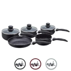Herzberg HG-5003BK: 8-Teiliges Marmor-Kochgeschirr-Set - Schwarz -Kaufland Verkäufe de1fdd8164ed34b690d75dcb57f21c2f