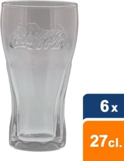Coca-Cola Relief-Glas 27cl - 6-er Set