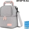 Kühltasche Für Muttermilch, Babyflasche, Wasserdicht, Für Gefrierschrank, Mama, Reiserucksack, Tragbar, Wärmeisoliert, Lunchbox Für Damen, Herren, Kinder, Große Kapazität, Handtasche,Grey -Kaufland Verkäufe de351ff4c5e74d94b6fd2100e6941302