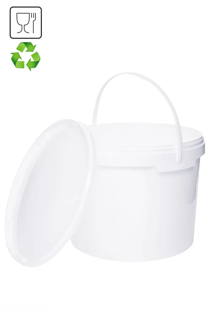 Eimer Mit Deckel Und Henkel Weiß Lebensmittelecht, Stabil, Luftdicht - Plastikeimer Mit Griff Bügel Lebensmitteleimer, Anzahl:1, Farbe:Weiß, Größe:10L 6 Eimer Mit Deckel Und Henkel Weiß Lebensmittelecht, Stabil, Luftdicht - Plastikeimer Mit Griff Bügel Lebensmitteleimer, Anzahl:1, Farbe:Weiß, Größe:10L – Bild 4