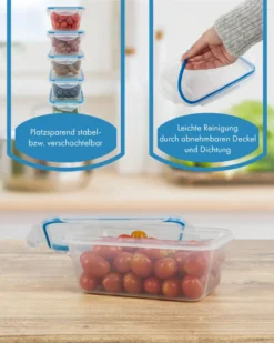 Classbach® 5er-Set Kunststoff-Frischhaltedosen Mit Deckel 100% Dicht, Lunchbox Brotdose Meal Prep Boxen Mit Deckel, Vorratsdosen Geeignet F. Spülmaschine, Mikrowelle Und Gefrierfach C-FHD 4007 K -Kaufland Verkäufe dea6d909d5d3ba0ae48e5fd5b96e9ca2