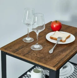 Meerveil Retro Servierwagen, 3 Ebenen Küchenwagen, Rollwagen Auf 4 Rollen, Küchenregal Aus Holz Und Metall, Für Küche Und Wohnzimmer, Vintagebraun-schwarz -Kaufland Verkäufe deb684512e9822878248a6bf3962a64b