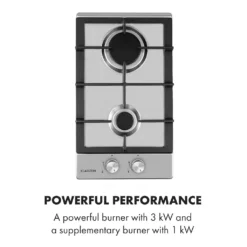 Klarstein Ignito Domino Gaskochfeld , 2-flammig , Autark , 30 Cm , Einbau , Sabaf-Brenner , Erdgas/Propangas , Sicherheitsventile , Automatische Abschaltung , Topfträger Aus Gusseisen , Edelstahl , Silber -Kaufland Verkäufe ded7015b8d76ac3c0c3890d7133140d3