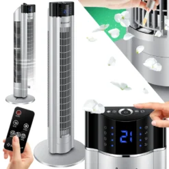 KESSER® Turmventilator Mit Fernbedienung | 3 Stufen | 3 Modi | 107cm | 60 Watt | 7,5 Timer | LED-Leuchten | Tower-Ventilator | Standventilator | Säulenventilator | Luftkühler 90° Oszillierend, Farbe:Silber 12 KESSER® Turmventilator Mit Fernbedienung | 3 Stufen | 3 Modi | 107cm | 60 Watt | 7,5 Timer | LED-Leuchten | Tower-Ventilator | Standventilator | Säulenventilator | Luftkühler 90° Oszillierend, Farbe:Silber -Kaufland Verkäufe dee3696ab56feca46fa8b103f8b70423