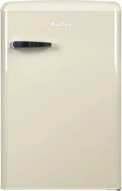 Amica KS 15615 B, Kühlschrank Mit Gefrierfach Im Retro Design, 85 Cm Höhe, Coffee Cream,