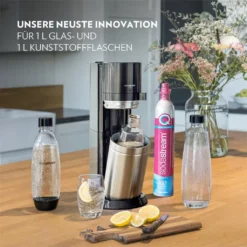SodaStream Wassersprudler Titan Ohne CO2-Zylinder, 1x 1L Glasflasche Und 1x 1L Kunststoff-Flasche -Kaufland Verkäufe e05831f782ccf86dbae829dbaee50233
