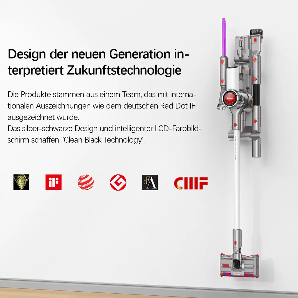 Redroad Akku Handstaubsauger , 450W, 26500Pa,Doppelte Bürste Für 4-fache Reinigungsleistung, Kabelloser Staubsauger 14 Redroad Akku Handstaubsauger , 450W, 26500Pa,Doppelte Bürste Für 4-fache Reinigungsleistung, Kabelloser Staubsauger – Bild 12