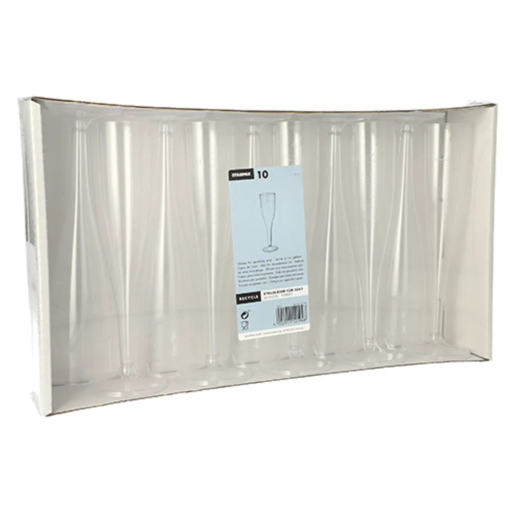 PAPSTAR Kunststoff-Sektglas 0,1 L Glasklar 10 Stück 5 PAPSTAR Kunststoff-Sektglas 0,1 L Glasklar 10 Stück – Bild 3