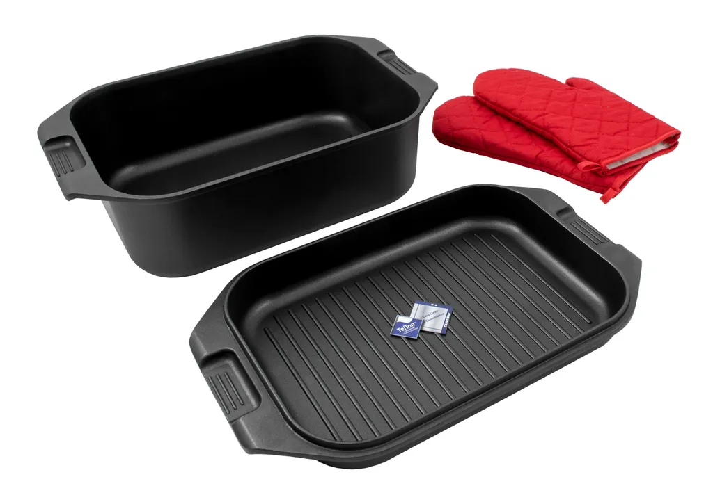 Karcher Bräter 2in1 (Aluguss, 8,7 Liter, Induktion, Inkl. Deckel Und Topfhandschuhen) Schwarz 5 Karcher Bräter 2in1 (Aluguss, 8,7 Liter, Induktion, Inkl. Deckel Und Topfhandschuhen) Schwarz – Bild 3