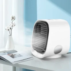 Mini Luftkühler, Tragber Mobile Klimageräte, 3 In 1 Mini Air Cooler, USB Ventilator, 3 Kühlstufen Mit LED Nachtlicht Für Zu Hause, Büro, Auto, Hotel, Garage, Camping -Kaufland Verkäufe e1ab9ee6b6999231c7513d3dce704f2b