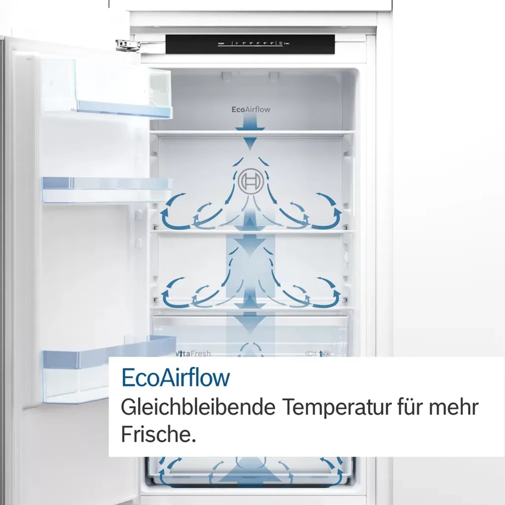 Bosch Serie | 4 Einbau-Kühlschrank, 122.5 X 56 Cm, Flachscharnier KIR41VFE0, Multi Box XXL, Super Cooling 8 Bosch Serie | 4 Einbau-Kühlschrank, 122.5 X 56 Cm, Flachscharnier KIR41VFE0, Multi Box XXL, Super Cooling – Bild 6