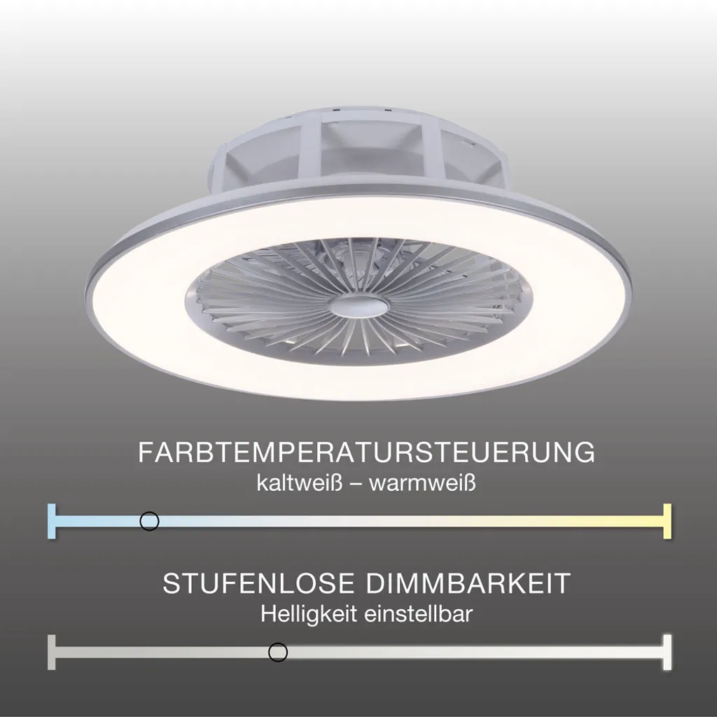 Selltec LED Deckenlampe Ventilator AIR 3 Stufen, Dimmbar, Fernbedienung CCT, Wohnzimmer Wohnzimmer, Schlafzimmer, Kinderzimmer 14646055 6 Selltec LED Deckenlampe Ventilator AIR 3 Stufen, Dimmbar, Fernbedienung CCT, Wohnzimmer Wohnzimmer, Schlafzimmer, Kinderzimmer 14646055 – Bild 4