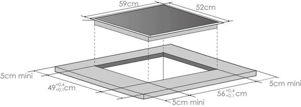 PKM Autarkes Kochfeld Glaskeramik Ceranfeld Schott Glas EB-C4N 59 X 52 Cm 6 PKM Autarkes Kochfeld Glaskeramik Ceranfeld Schott Glas EB-C4N 59 X 52 Cm – Bild 4