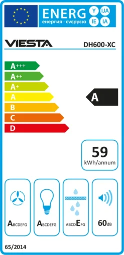 Kopffreie Dunstabzugshaube 320W 60cm VIESTA DH600XC Inkl. Aktivkohlefilter Für Abluft & Umluft, Edelstahl-Schwarzglas Kopffreihaube Wandhaube Mit Touch Control, LED -Kaufland Verkäufe e309a3ab9f878fdda053867e0df90028