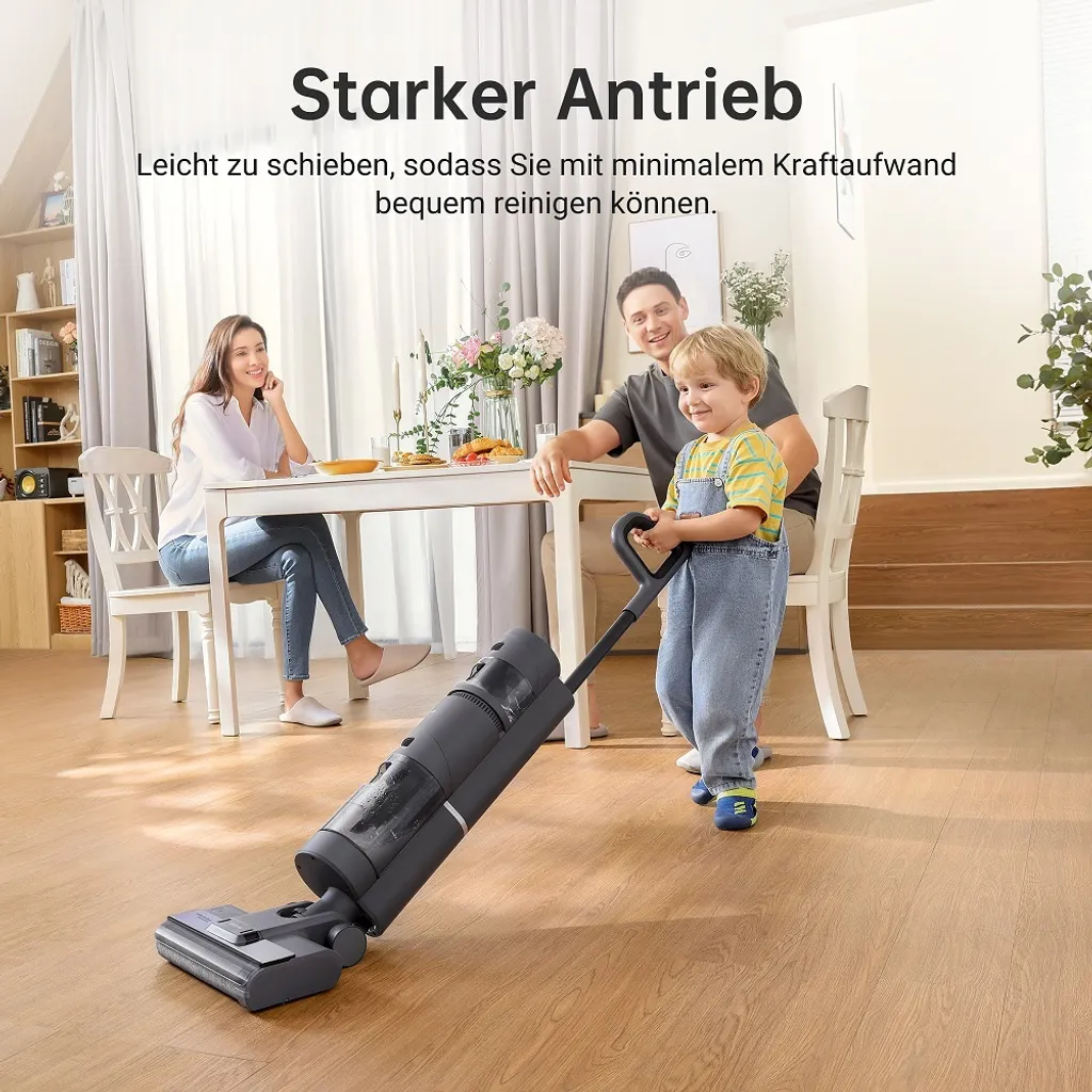 Dreame H12 Nass Trockensauger Kabellos Handstaubsauger Waschsauger Mit Kantenreinigungsbürste, Selbstreinigungsfunktion, Schmutzerkennung, LED-Display, 900mL Wassertank Für Hartböden, Tierhaare 9 Dreame H12 Nass Trockensauger Kabellos Handstaubsauger Waschsauger Mit Kantenreinigungsbürste, Selbstreinigungsfunktion, Schmutzerkennung, LED-Display, 900mL Wassertank Für Hartböden, Tierhaare – Bild 7