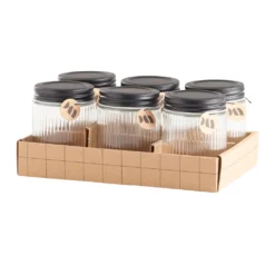 6er Set Vorratsgläser 0,5 L Mit Schraubdeckel Ø9x11 Cm - Schwarz 19 6er Set Vorratsgläser 0,5 L Mit Schraubdeckel Ø9x11 Cm - Schwarz -Kaufland Verkäufe e3534023d259d8468d9a6041c15a21ca