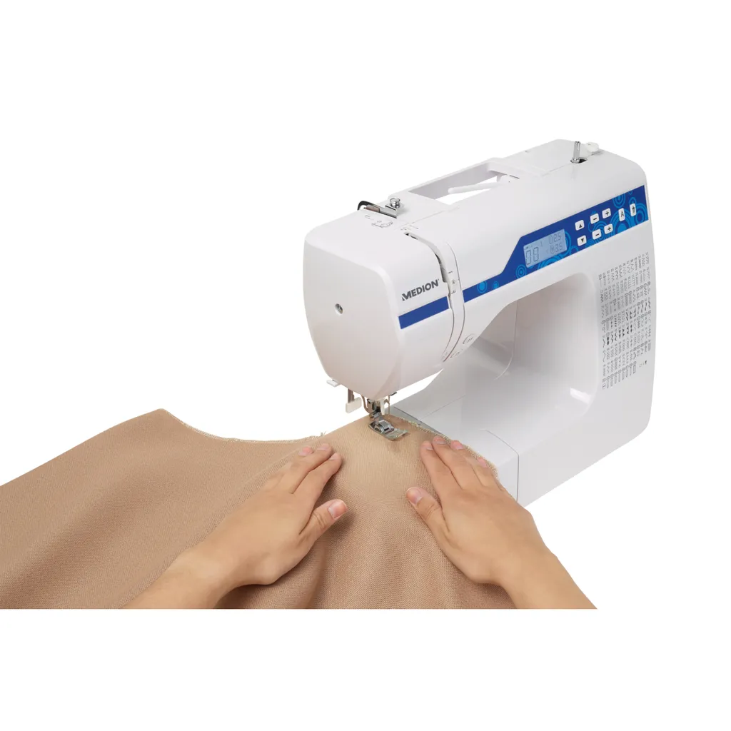 MEDION MD 15694 Digitale Nähmaschine/Knopflochautomatik/100 Stiche/100 Alphabetstiche/69 Doppel-Nadel-Stiche/LED-Nählicht/weiß 10 MEDION MD 15694 Digitale Nähmaschine/Knopflochautomatik/100 Stiche/100 Alphabetstiche/69 Doppel-Nadel-Stiche/LED-Nählicht/weiß – Bild 8