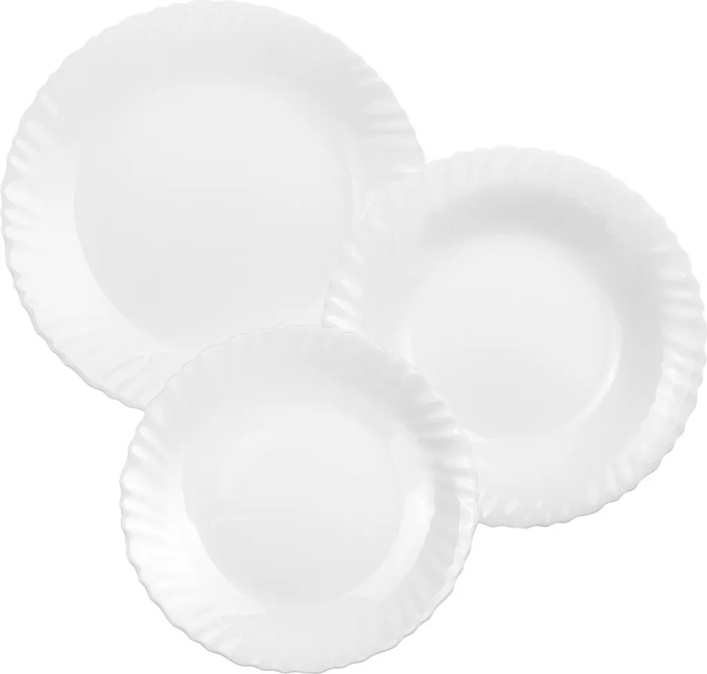 Tafelservice Geschirrset Luminarc 12-tlg. Essservice Teller Hartglas 4 Personen 3 Tafelservice Geschirrset Luminarc 12-tlg. Essservice Teller Hartglas 4 Personen