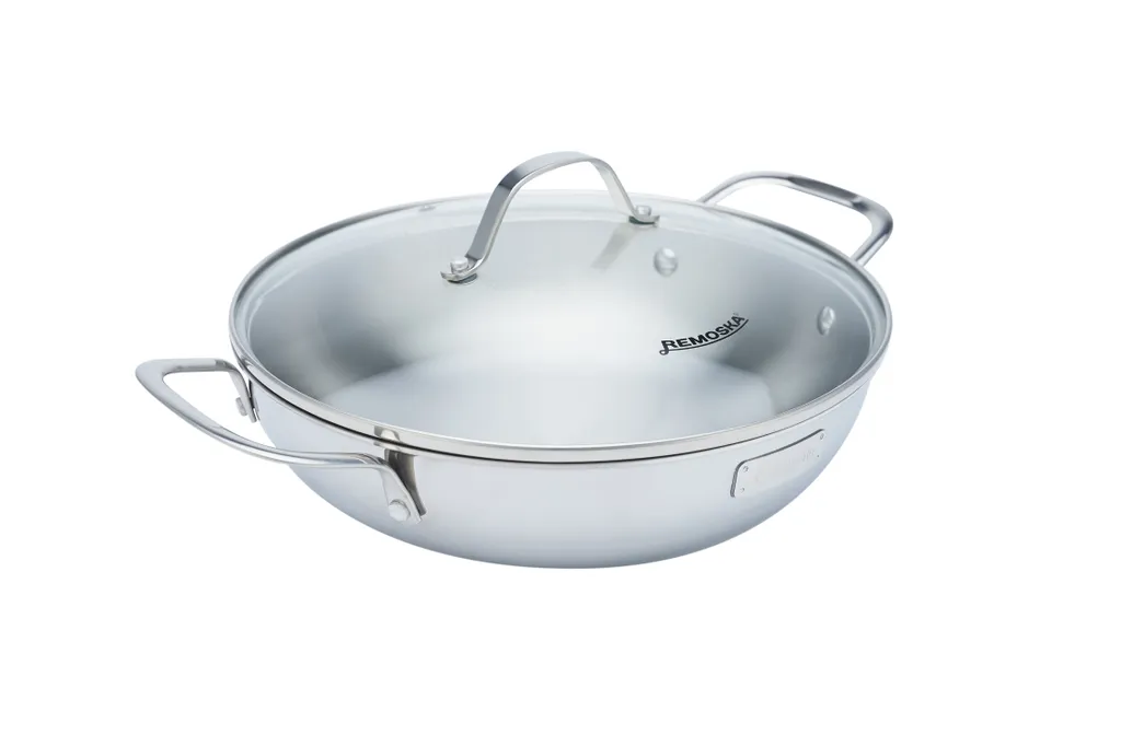 Remoska Edelstahl Topfset Quanta XL - 5-teilig Induktions Töpfe Set, 5l Kochtopf Mit Glasdeckel, 16cm Stielkasserolle, 28cm Edelstahl Wokpfanne, 24cm Und 28cm Pfanne Mit Antihaftbeschichtung 8 Remoska Edelstahl Topfset Quanta XL - 5-teilig Induktions Töpfe Set, 5l Kochtopf Mit Glasdeckel, 16cm Stielkasserolle, 28cm Edelstahl Wokpfanne, 24cm Und 28cm Pfanne Mit Antihaftbeschichtung – Bild 6