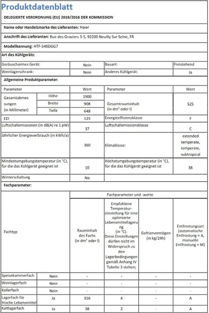 Haier Side-by-Side Kühlschrank HTF-540DGG7 10 Haier Side-by-Side Kühlschrank HTF-540DGG7 – Bild 8