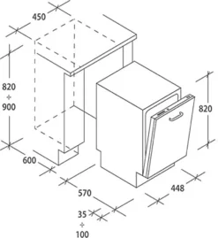 Candy Brava CDIH 1L949, Voll Integriert, Single (45 Cm Breit), Schwarz, LED, Zusammenklappbar, Doppel -Kaufland Verkäufe e52d62ccee25538c627617e575f8e116