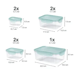 Frischhaltedosen Set Klick Gefrierdosen Lunchbox Deckel 14-tlg. Aquamarin -Kaufland Verkäufe e57b56598a9323e0ba17aacfc3edd28c