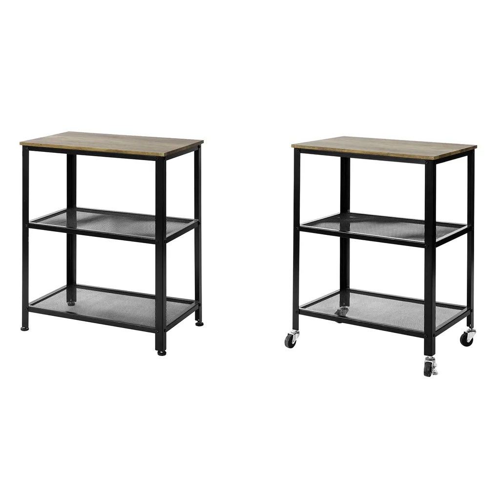 SoBuy SVW04-N Servierwagen Mit 3 Ablagen Beistellwagen Rollwagen Küchenwagen Küchenregal Industrie-Design BHT Ca.: 60x78x40cm 6 SoBuy SVW04-N Servierwagen Mit 3 Ablagen Beistellwagen Rollwagen Küchenwagen Küchenregal Industrie-Design BHT Ca.: 60x78x40cm – Bild 4