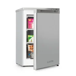 Klarstein Garfield XXL Gefrierschrank , , 81 Liter Gesamtvolumen , 3 Durchsichtige Boxen , Thermostat Mit 3 Stufen , Höhenausgleichende Füße , 39 DB , Silber
