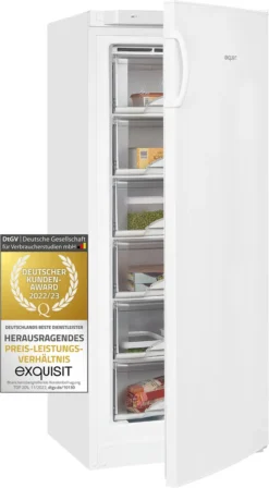 Exquisit Gefrierschrank GS184-H-100E Weiss | 184 L Nutzinhalt | Weiß