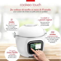 MOULINEX CE901100 Intelligenter Multikocher Cookeo Touch Touchscreen Mit Hohem Druck 250 Rezepte 13 Modi - Weiß -Kaufland Verkäufe e7218bf7346de6d59df5fdc2a98b7b9a