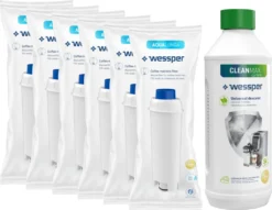 Wessper Set: 6x Wessper AquaLunga Wasserfilterpatrone Für DeLonghi Kaffeemaschinen (Ersatz SER3017 DLS C002) + Wessper CleanMax 500ml Entkalker 9 Wessper Set: 6x Wessper AquaLunga Wasserfilterpatrone Für DeLonghi Kaffeemaschinen (Ersatz SER3017 DLS C002) + Wessper CleanMax 500ml Entkalker -Kaufland Verkäufe e7a233564c69d4c21510d49f6f918c35