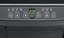 Clatronic Klimagerät CL 3672 Mit LED-Display - Farbe: Anthrazit/Silber - Funktionen: Kühlen, Entfeuchten, Gebläse - 880 W - Inkl. 1,5 M Abluftschlauch + Fensterabluft-Kit + Infrarot-Fernbedienung; 263 808 -Kaufland Verkäufe e7c2ad8296209a4b861608ac2cf06123