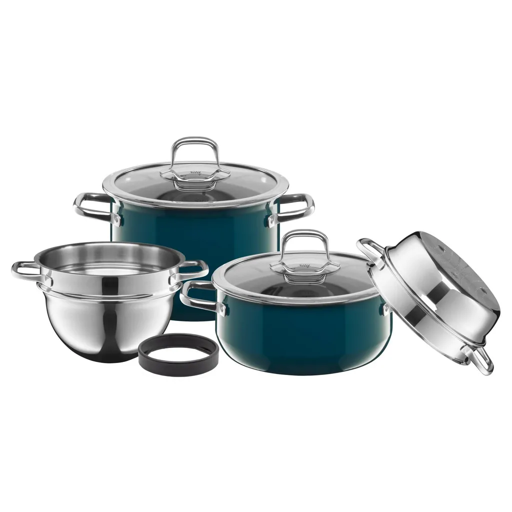 Silit Compact Topf-Set, 4-teilig, Petrol 3 Silit Compact Topf-Set, 4-teilig, Petrol