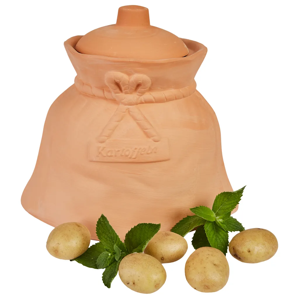 Mambocat Kartoffeltopf Linda Terrakotta Vorrats-Dose Deckel Aufbewahrung Gemüse-Topf Natural 5 Mambocat Kartoffeltopf Linda Terrakotta Vorrats-Dose Deckel Aufbewahrung Gemüse-Topf Natural – Bild 3