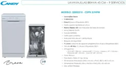 Candy CDPH 2L949W Freistehender Geschirrspüler, Weiß, 44,8 Cm Breite, 9 Maßgedecke, 4 Temperatureinstellungen, 5 Programme, , 9 Liter/Programm, 75 KWh/100 Zyklen, 49 DB, Startzeitvorwahl -Kaufland Verkäufe e9549237a87cf00702ca2a63235a3643