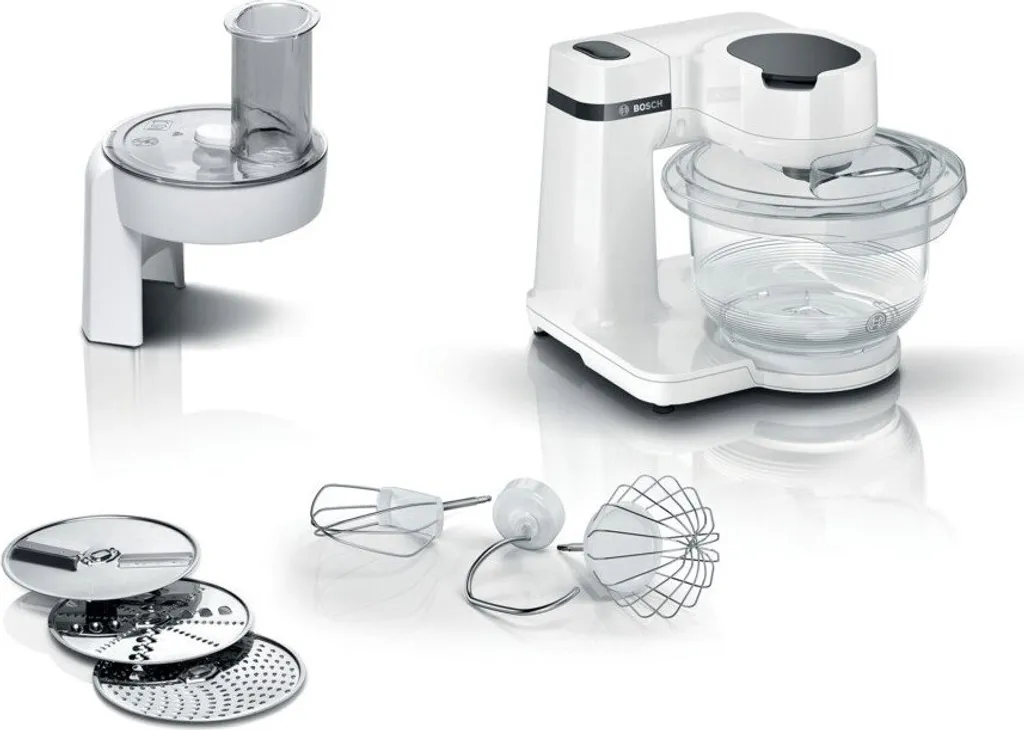 Bosch Küchenmaschine MUMS2TW01 700 Watt 4 Arbeitsstufen 3,8 Liter 3 Antriebe 3 Bosch Küchenmaschine MUMS2TW01 700 Watt 4 Arbeitsstufen 3,8 Liter 3 Antriebe