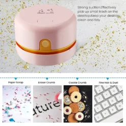 Desktop-Staubsauger USB Aufladbar Einstellbare Saugkraft Mini Tisch Staubsammler Für Tastatur Home Office ,Pink -Kaufland Verkäufe e9908c68024a4534db0864d33501089a