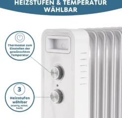 STAHLMANN Ölradiator ZR201 Weiss – Elektroheizung Energiesparend Bis 50 Qm Fläche – Heizung Elektrisch Mit Thermostat Und 3 Heizstufen – Elektrisches Heizgerät, Electric Heater, Watt:2000W 10 STAHLMANN Ölradiator ZR201 Weiss – Elektroheizung Energiesparend Bis 50 Qm Fläche – Heizung Elektrisch Mit Thermostat Und 3 Heizstufen – Elektrisches Heizgerät, Electric Heater, Watt:2000W -Kaufland Verkäufe e9bb0d81a9f67a02a56e65b591493714