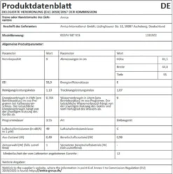 Amica EGSPV 587 915 Geschirrspüler 60 Cm - Schwarz -Kaufland Verkäufe e9d484dcaa984f5bd4bf909de10b0b26