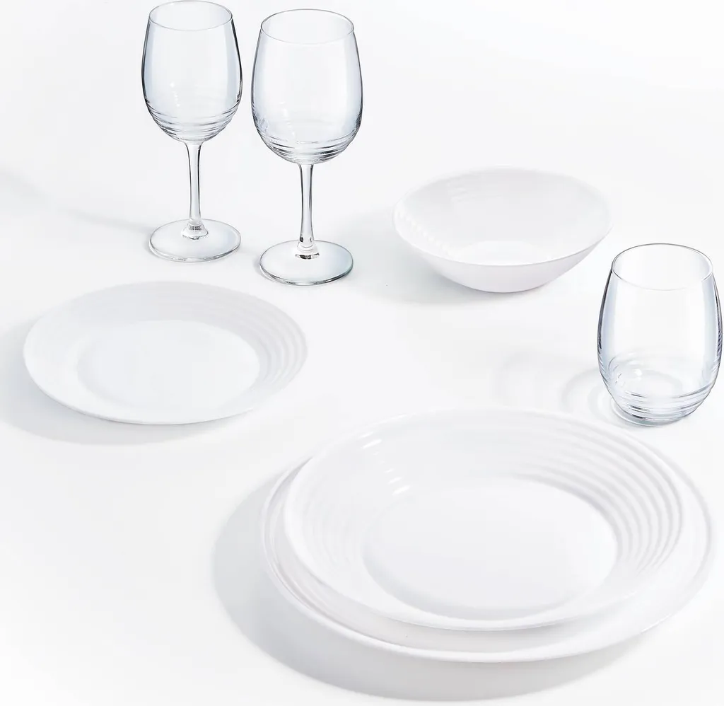 Tafelservice Harena 18-teilig Weiß LUMINARC Essservice Geschirrset Tafelset 8 Tafelservice Harena 18-teilig Weiß LUMINARC Essservice Geschirrset Tafelset – Bild 6