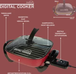 Starlyf®Digital Cooker - XXL Elektrische Bratpfanne Mit Digitalem Thermostat Und Temperaturanzeige, 1600 Watt, 5,5 Liter Fassungsvermögen, Partypfanne - Aus Der TV Werbung 26 Starlyf®Digital Cooker - XXL Elektrische Bratpfanne Mit Digitalem Thermostat Und Temperaturanzeige, 1600 Watt, 5,5 Liter Fassungsvermögen, Partypfanne - Aus Der TV Werbung -Kaufland Verkäufe ea743cfeee97bb9331578733c002f4f1