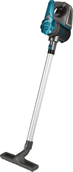 Bestron Kabelloser Handstaubsauger Mit Stab, Beutellos, Kapazität: 0,6 L, 120 Watt, Blau/Grau