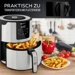 BALTER Heißluftfritteuse Heissluft Friteuse Heißluft Fritteuse Edelstahl 5 Liter XXL -Kaufland Verkäufe ead8abdbcf37685660e9f084bcf48de9