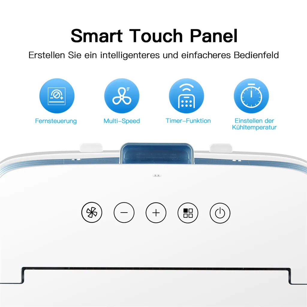 Mobiles Klimagerät Mit Schlafmodus Und Timerfunktion, Kühlgebläse, Mit Fernbedienung, Manuelle Steuerung, 3-in-1-Funktion (Kühlen, Entfeuchten, Lüften), Mit Abluftrohr, Umweltschutz Und Energieeinsparung, Energieeffizienzklasse A, R290PS 9000 BTU, Unterseite Der Maschine Mit Rädern, Leicht Zu Bewegen, Geeignet Für Zuhause, Büro 4 Mobiles Klimagerät Mit Schlafmodus Und Timerfunktion, Kühlgebläse, Mit Fernbedienung, Manuelle Steuerung, 3-in-1-Funktion (Kühlen, Entfeuchten, Lüften), Mit Abluftrohr, Umweltschutz Und Energieeinsparung, Energieeffizienzklasse A, R290PS 9000 BTU, Unterseite Der Maschine Mit Rädern, Leicht Zu Bewegen, Geeignet Für Zuhause, Büro – Bild 2