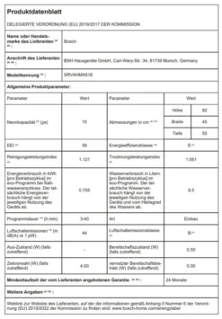 BOSCH SRV4HMX61E 45 Cm Einbau Geschirrspüler Vollintegriert EcoSilence Drive 20 BOSCH SRV4HMX61E 45 Cm Einbau Geschirrspüler Vollintegriert EcoSilence Drive -Kaufland Verkäufe eb0d7805e824f92405e61b4839a6a8d1