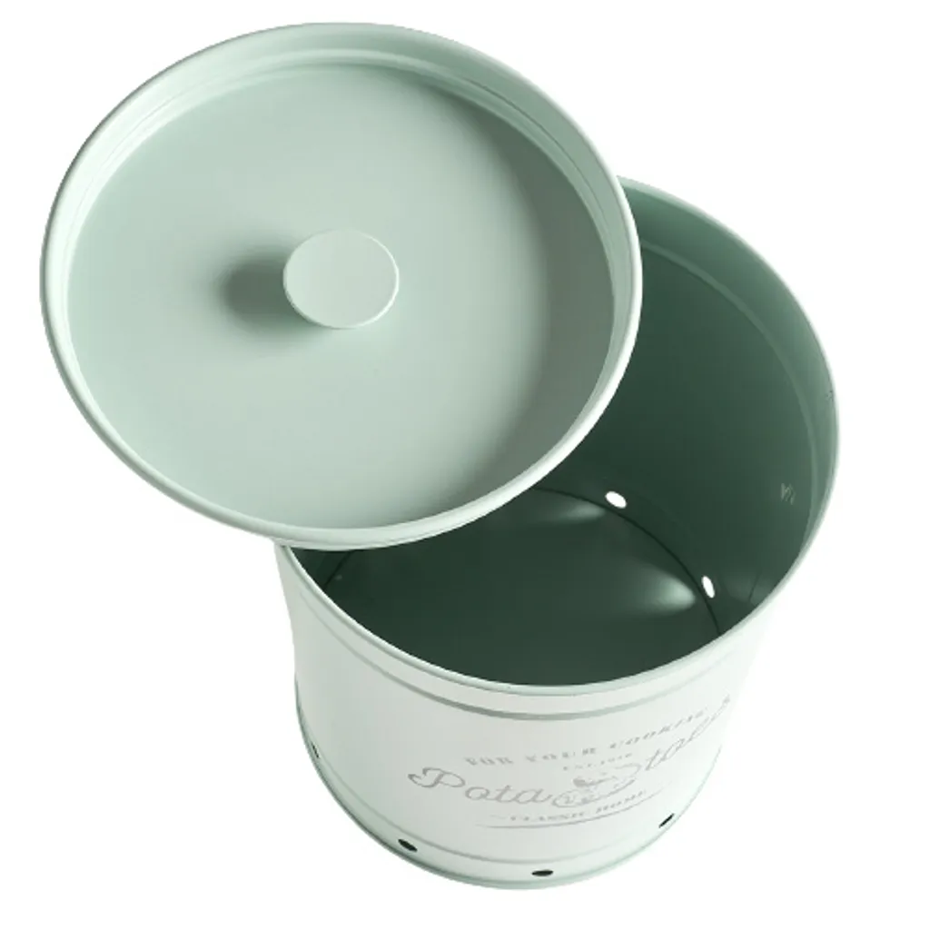 Zeller Present Vorratsdose Kartoffel Metall Ø16cm, Mint 6 Zeller Present Vorratsdose Kartoffel Metall Ø16cm, Mint – Bild 4