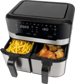 ProfiCook® Doppel-Heißluftfritteuse 9 Liter, XXL Heißluftfritteuse Doppelkammer, Frittieren Mit Heißer Luft Ohne Zusätzliches Öl, 9 Programme, Air Fryer, Touchscreen, PC-FR 1242 H, 2400W 25 ProfiCook® Doppel-Heißluftfritteuse 9 Liter, XXL Heißluftfritteuse Doppelkammer, Frittieren Mit Heißer Luft Ohne Zusätzliches Öl, 9 Programme, Air Fryer, Touchscreen, PC-FR 1242 H, 2400W -Kaufland Verkäufe eba29f133798b7e1c27ef94b3137dc32