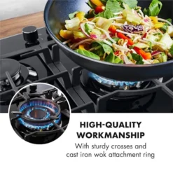 Klarstein Gasherd Einbau-Gaskochfeld - Sabaf-Brenner - Gaskochfeld Für Propan/Erdgas - Gasherd Kochfeld Einbau Gasherd - Glaskeramik - 5-Flammig - Schwarz Einbau Gas Kochfeld Gasherd 5 Platten Kochfelder Herdplatte Kochplatte Einbaukochfeld -Kaufland Verkäufe ebe82007dda6c0103d761437d3f7c348