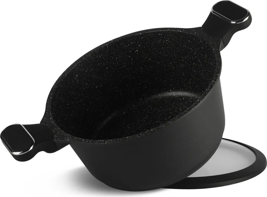 Schwarze Töpfe INDUKTION GLASDECKEL Kochtopf Topfset Keramik Und Pfanne 7 Schwarze Töpfe INDUKTION GLASDECKEL Kochtopf Topfset Keramik Und Pfanne – Bild 5